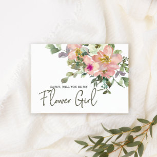 Carte Serez-vous ma demoiselle d'honneur Œuf et rose pâl