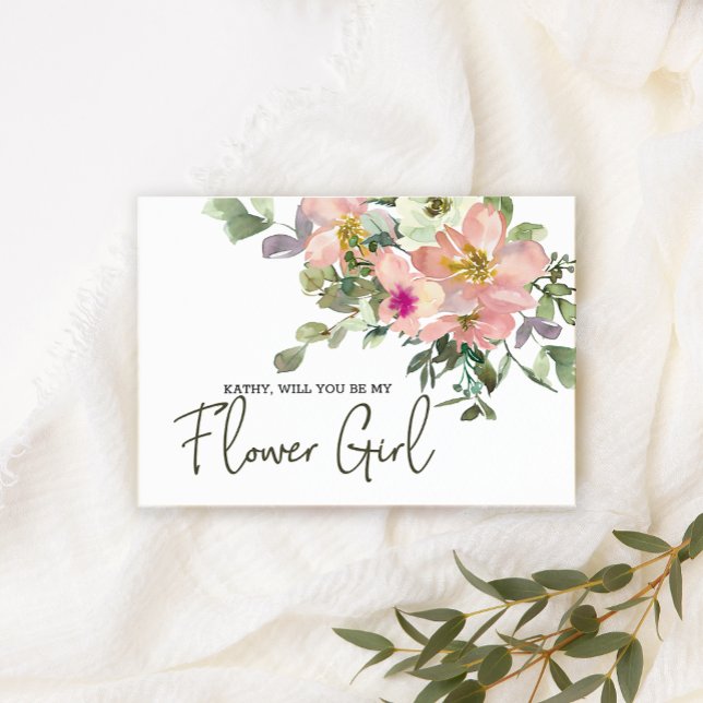 Carte Serez-vous ma demoiselle d'honneur Œuf et rose ten (Créateur téléchargé)