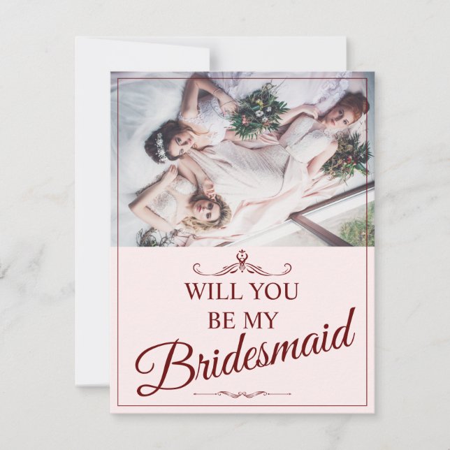 Carte Serez-Vous Ma Femme D'Accueil ? Trois Bridesmaitre (Devant)