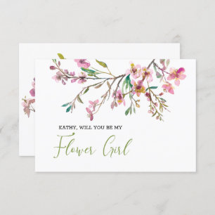 Carte Serez-Vous Ma Fille Fleur Fleur Fleur Fleur Fleur 