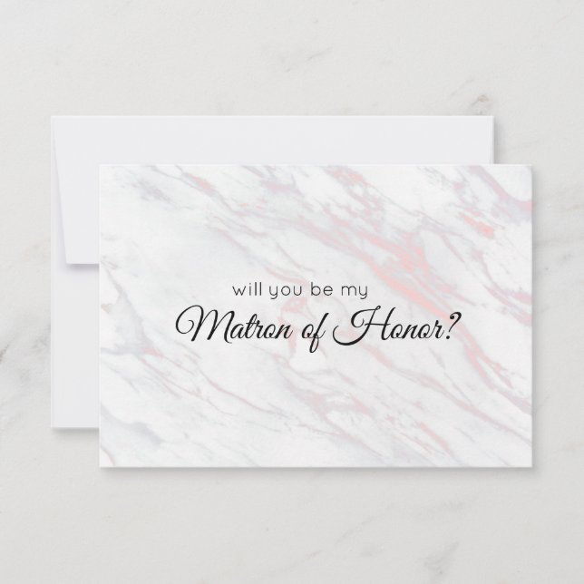 Carte Serez-vous ma Mère d'honneur Marbl rose et gris (Devant)