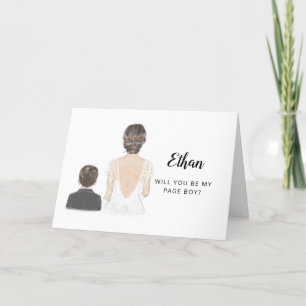 Carte Serez-Vous Ma Page Proposition De Garçon Plier Car