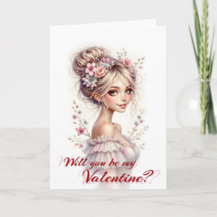 Carte Serez-vous ma Saint-Valentin – Impression d'art ro