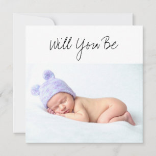 Carte Serez-vous mon bébé GodParent portant une photo Ca