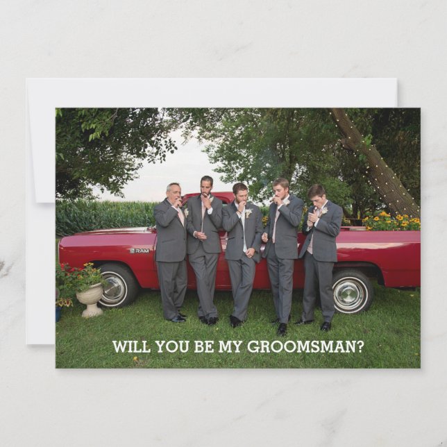 Carte Serez-Vous Mon Groomsman Photo Proposition (Devant)
