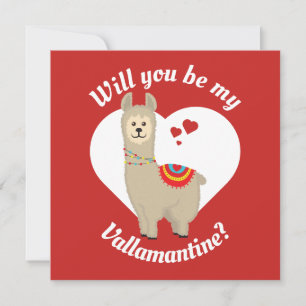 Carte "Serez-vous mon Vallamantin ?" Llama Valentine