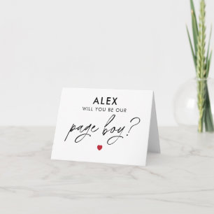 Carte Serez-Vous Notre Page Boy Card