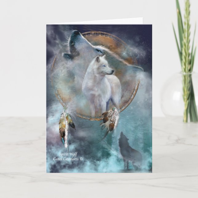 Carte Série rêveuse de receveur - loup ArtCard d'esprit (Devant)