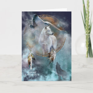 Carte Série rêveuse de receveur - loup ArtCard d'esprit