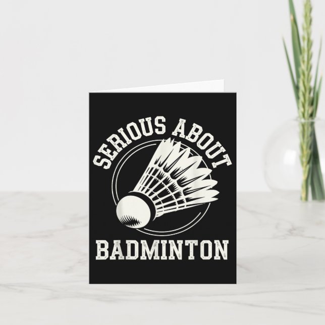 Carte Sérieux à propos de badminton  (Devant)