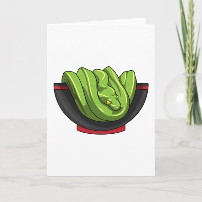 Carte Serpent avec bol de Ramen (Devant)