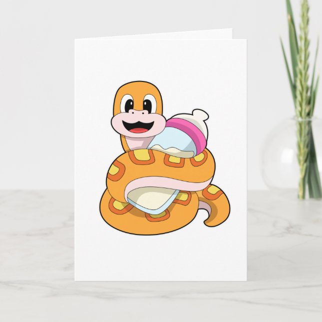 Carte Serpent avec bouteille Baby (Devant)