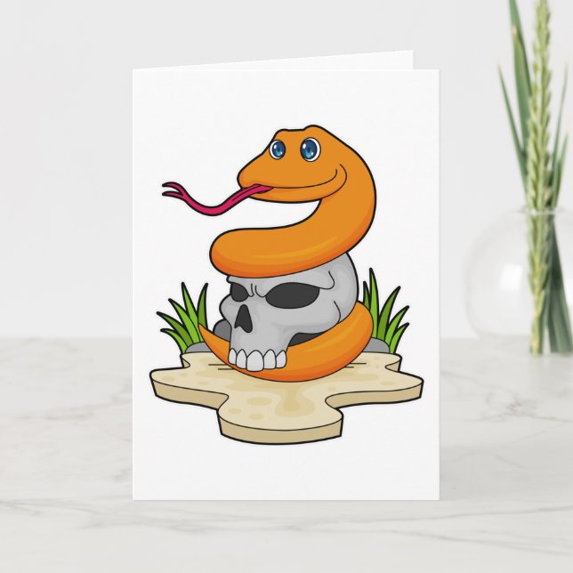 Carte Serpent avec Crâne (Devant)