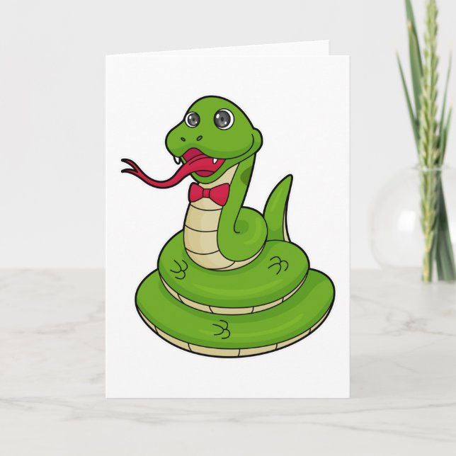Carte Serpent avec cravate de cabot (Devant)