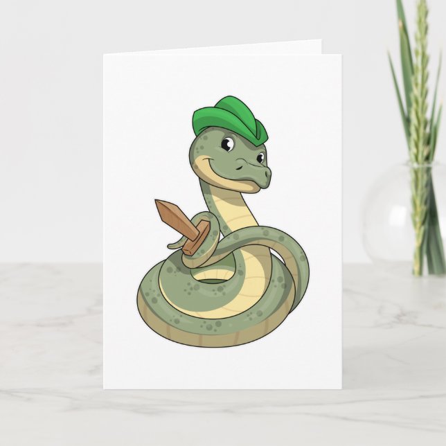 Carte Serpent avec épée (Devant)
