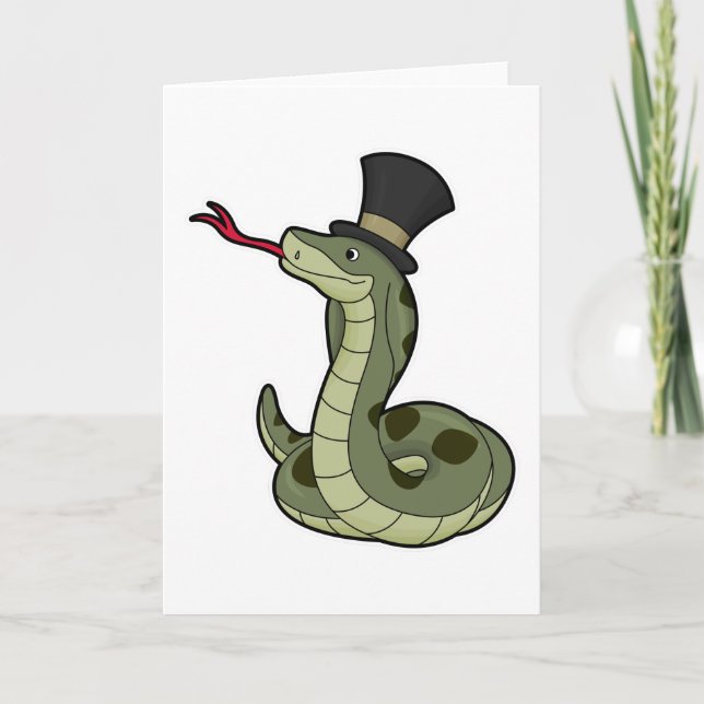 Carte Serpent comme Gentleman & Chapeau (Devant)