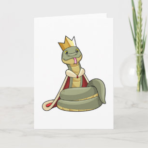 Carte Serpent comme roi avec Couronne