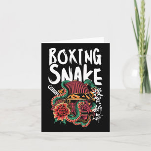 Carte Serpent de boxe Japonais Samurai Guerrier Cobra Co