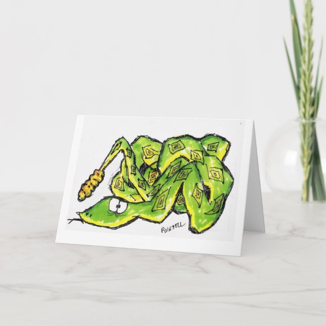 Carte Serpent Se Bien Bientôt (Devant)