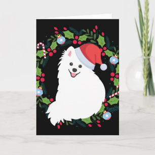 Carte Serre de Noël Chien à éperon japonais
