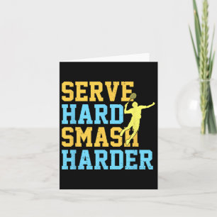 Carte Servez dur Smash Harder Badminton Player Shuttle S