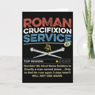 Carte Service de crucifixion romain hilarant drôle chrét