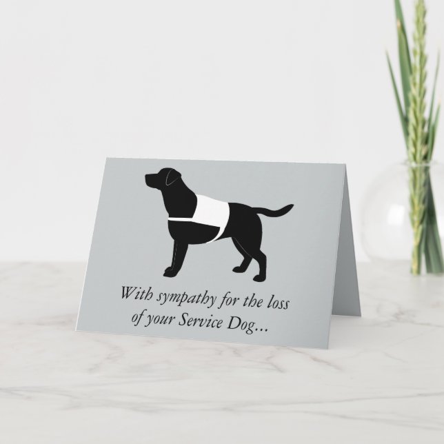 Carte Service de perte de sympathie Black Labrador Retri (Devant)