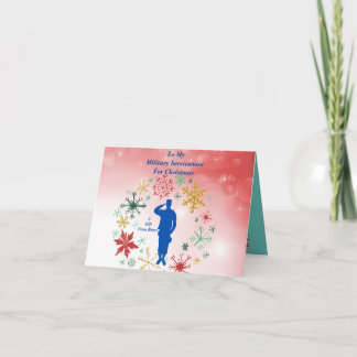Carte Serviceman Folded Greeting Card