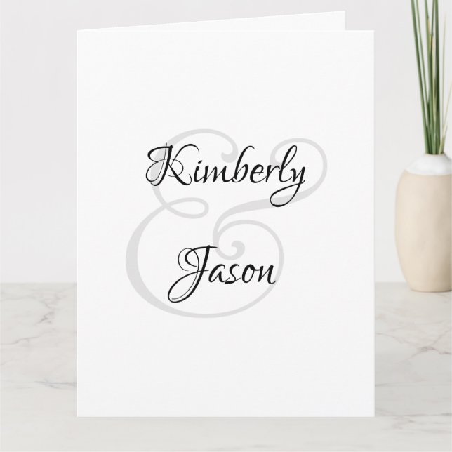 Carte Ses noms de script et les siens, noir et gris (Devant)