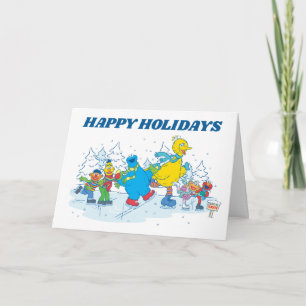 Carte Sesame Street Amis patineurs