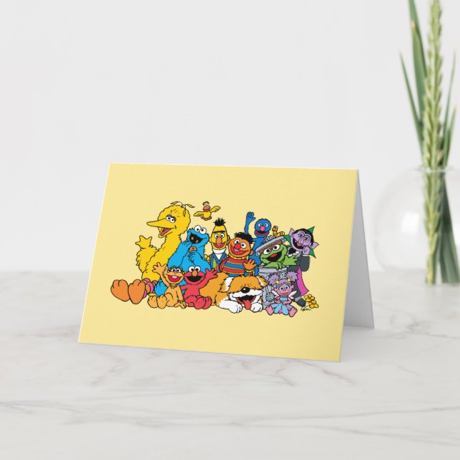 Carte Sesame Street | Les Copains de Sesame Joyeux Anniv (Devant)
