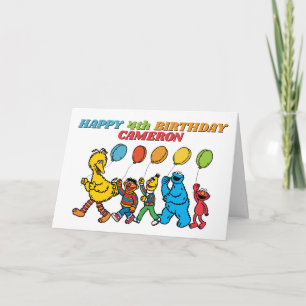 Carte Sesame Street Pals Balloons Anniversaire