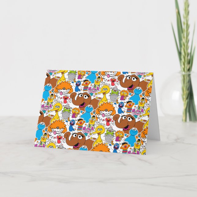 Carte Sesame Street Pals Doodley Motif (Devant)