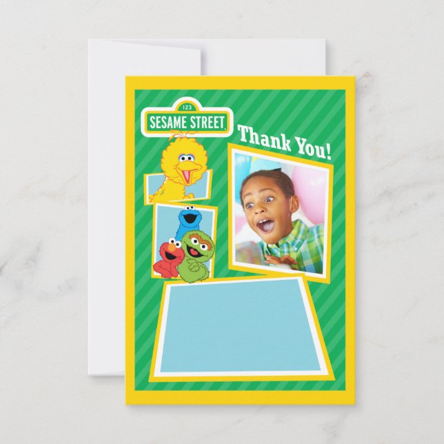 Carte Sesame Street Pals personnalisés Anniversaire (Devant)