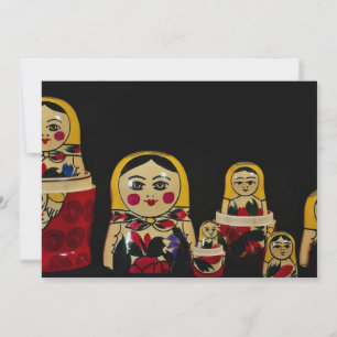 Carte Set de poupées russe, peinture traditionnelle russ