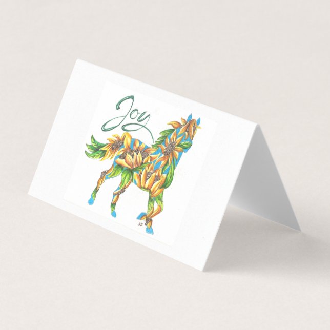 Carte Set Sunflower Joy Horse Par Sherry Jarvis (Front)