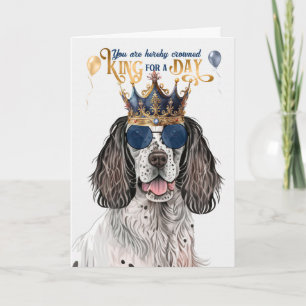 Carte Setter King anglais pour une journée drôle d'anniv