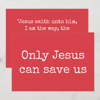 Carte Seul Jésus peut nous sauver Christian Evangile Mes