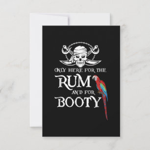 Carte Seulement HereRum Et Booty Pirate & Parrot Pira