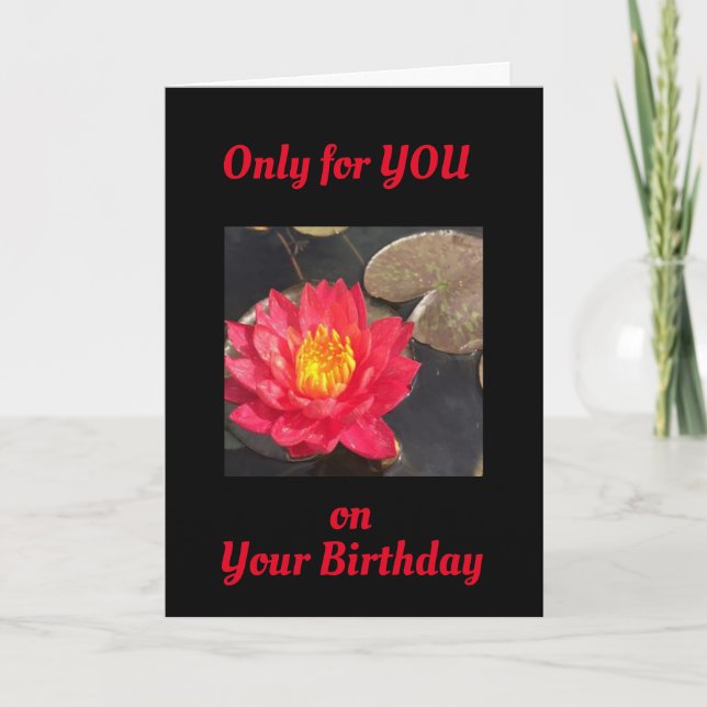 CARTE *SEULEMENT POUR VOUS* À L'ANNIVERSAIRE (Devant)