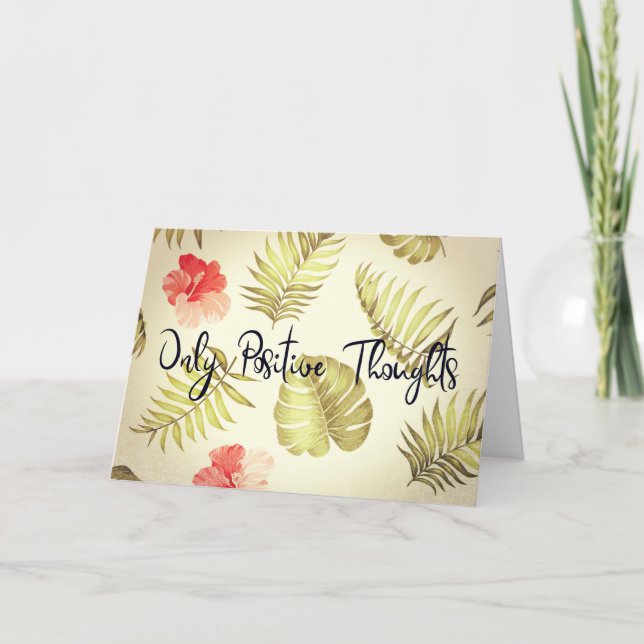 Carte Seules pensées positives (Devant)