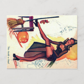 Carte sexy vintage de faire-part de Halloween de