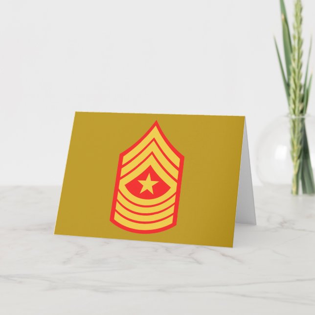 Carte SgtMaj sergent major E-9 (Devant)