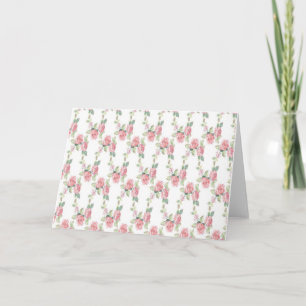 Carte Shabby Chic Rose Rose Rose Merci Floral