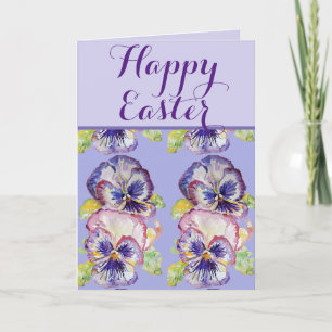 Carte Shabby de Pâques Vintage Viola Lavender Printemps 