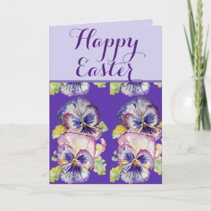 Carte Shabby de Pâques Vintage Viola Lavender Printemps