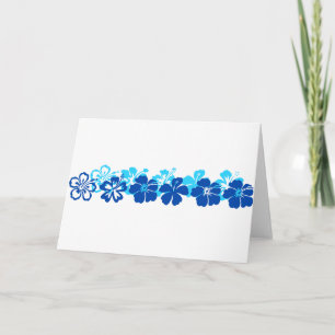 Carte Shades of blue hibiscus