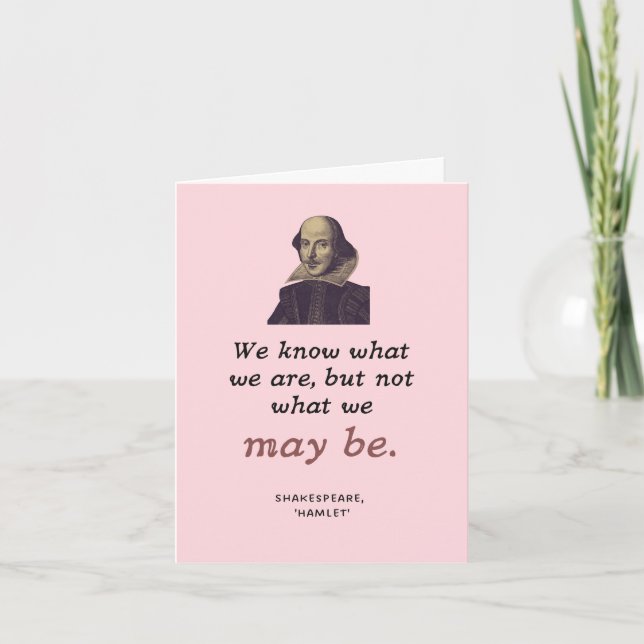 Carte Shakespeare Inspiration Rose Bookish Graduation (Devant)