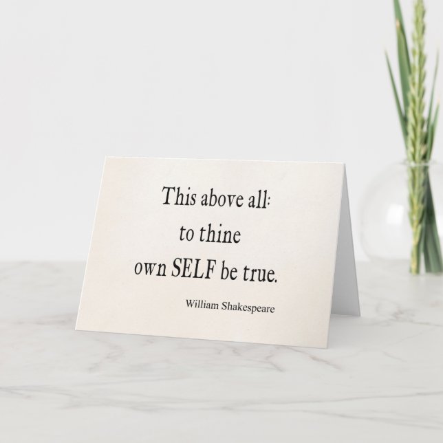 Carte Shakespeare que la citation à Thine possèdent (Devant)