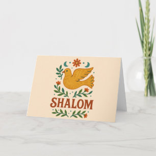 Carte Shalom Colombe Paix Terre